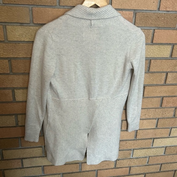 Cynthia Rowley 100% Cashmere Beige Open Front Cardigan Sweater Size Small - Picture 4 of 5